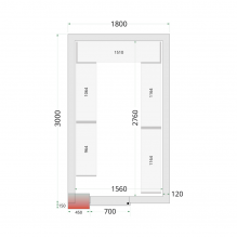 TEFCOLD CR 180x300x220 Panely ke stavebnicovým boxům 120 mm 